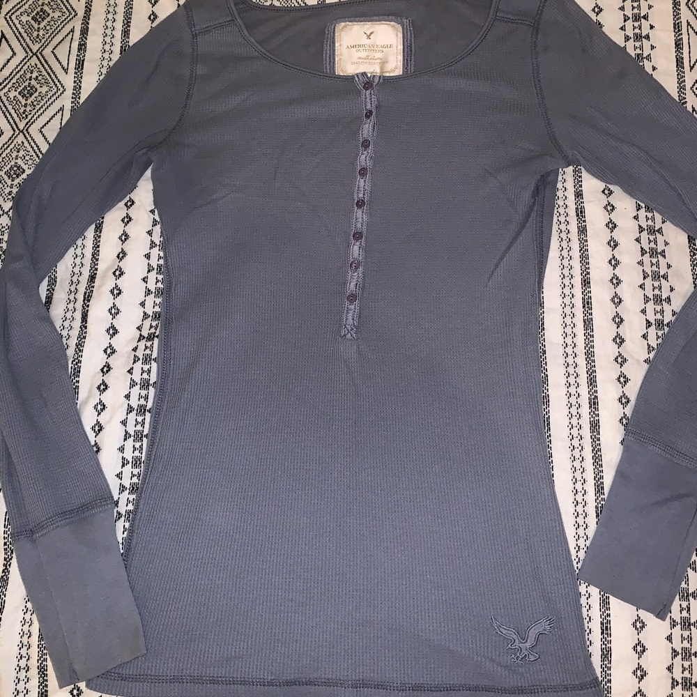 American Eagle Waffle Knit LS